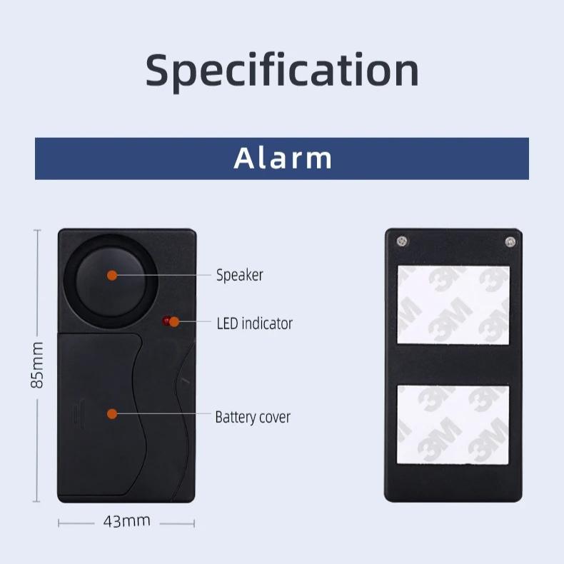 Car Anti-Theft Vibration Alarm 108dB Car Vibration Sound Light Alarm Wireless Remote Vibration Sensor Vehicle Security Alarm