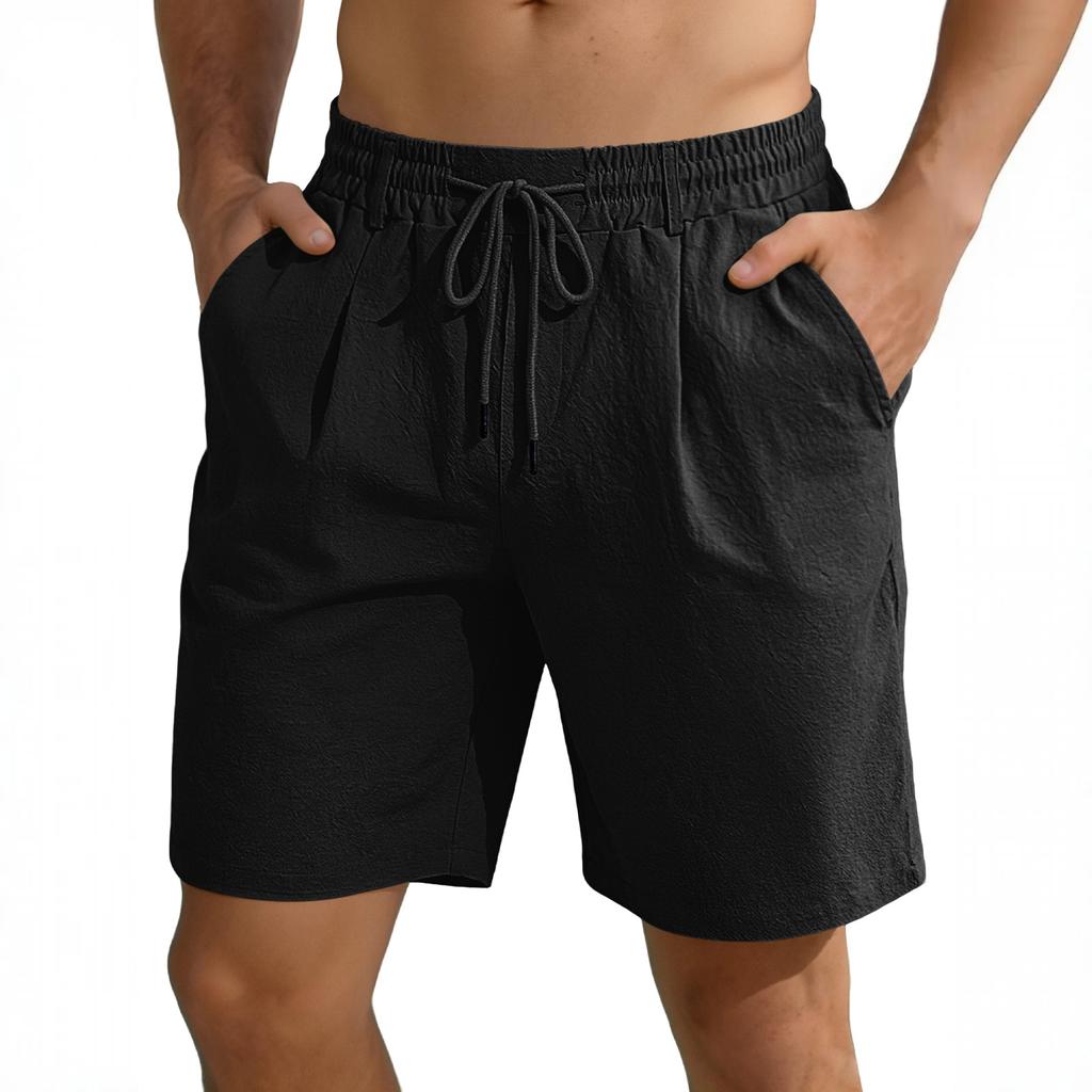 Men's Casual Cotton And Linen Loose Five-inch Shorts - Men's Breathable Sports Shorts