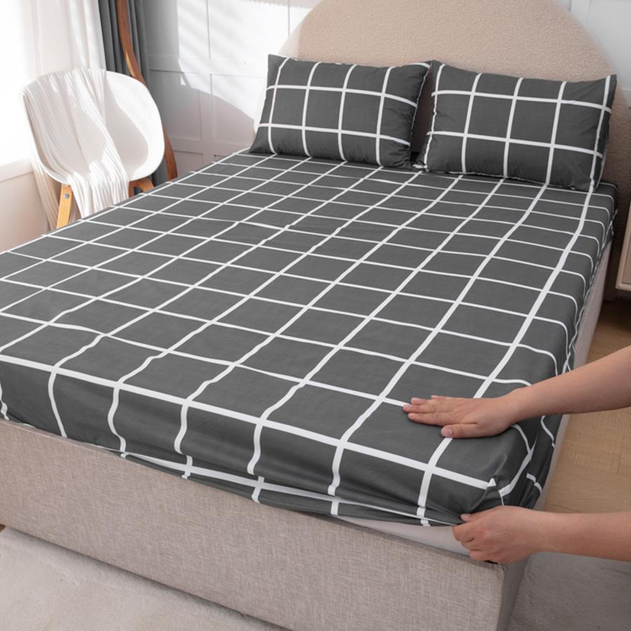 1pc Waterproof Mattress Protector Breathable Mattress Cover Anti-mite Anti-bacterial Fitted Bed Sheet (No Pillowcase)