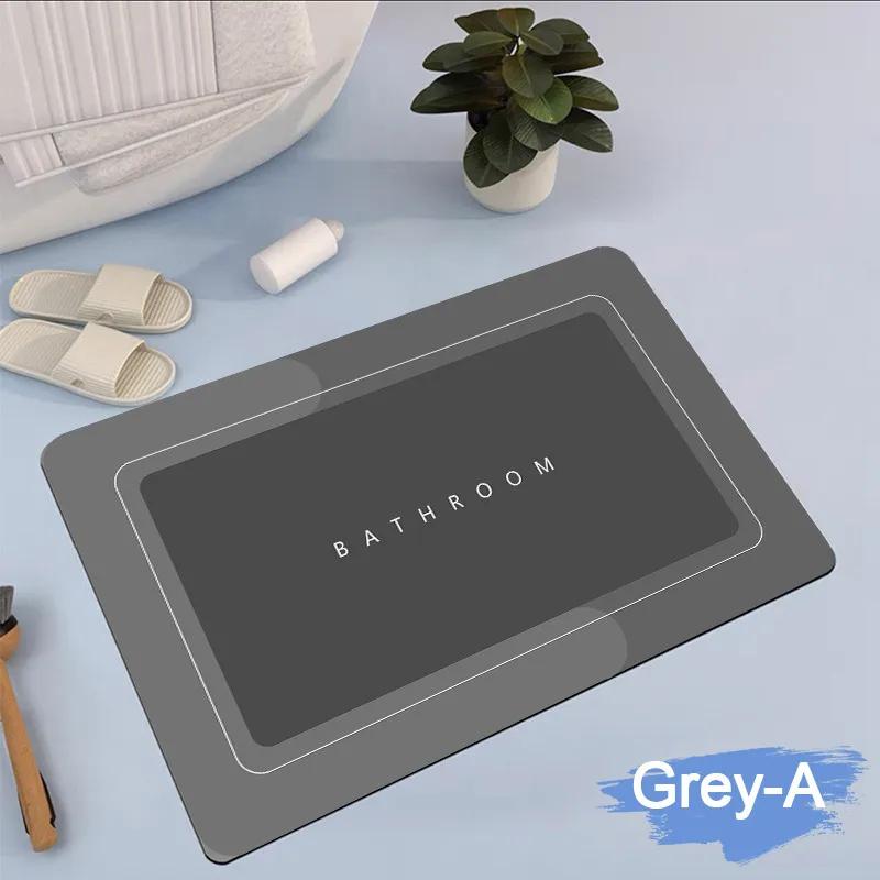 Minimalist Bathroom Mat Super Absorbent Quick Dry Non-Slip Floor Rug for Bathroom, Shower Room, Kitchen