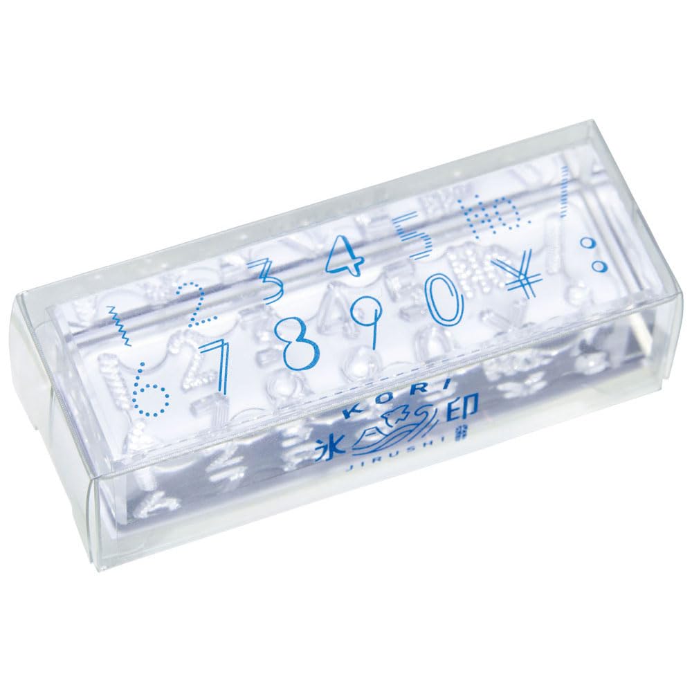 King Jim Transparent Ice Long Number Stamp, Stamp, Size, CLSA26-003