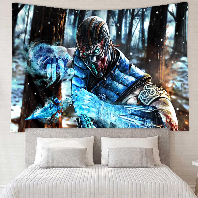 Powerful Warrior Kombat Tapestry Hanging for Bedroom,Livingroom, Playroom,Decor Art Room Wall Tapestry Holiday and Birthday Gifts