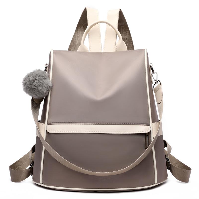 Oxford Fabric Anti-Theft Cvertible Backpack Women European American Simple Large Capacity Commuter Daypack хаки