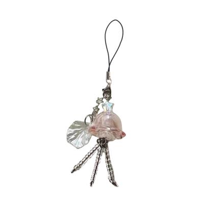 Handmade Jellyfish Pendant Unique Key Adornment Delicate Hanging Decors Stylish Jellyfish Phone Charm for Any Occasion