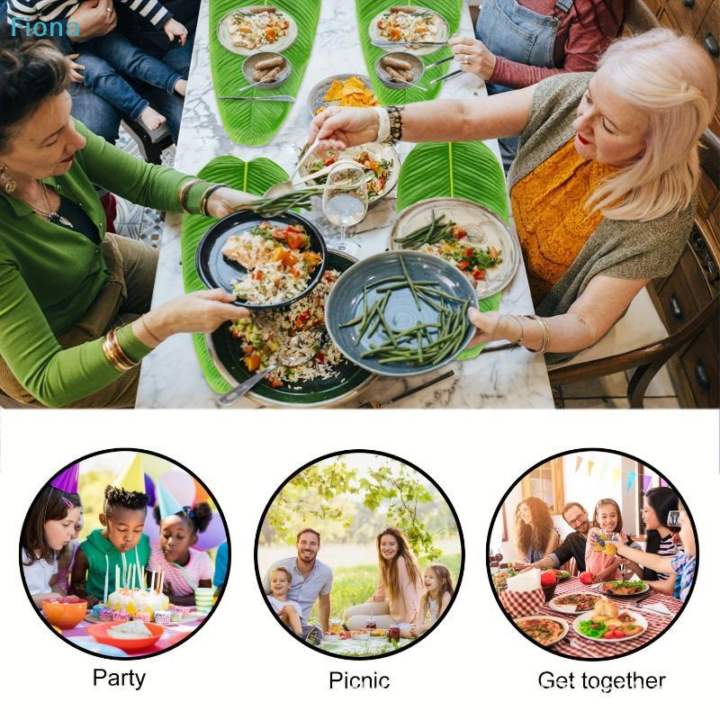 Artificial Banana Leaves,Faux Tropical Palm Leaves for Party Decor,Food Serving & Table Placemats,Multiple Sizes Available