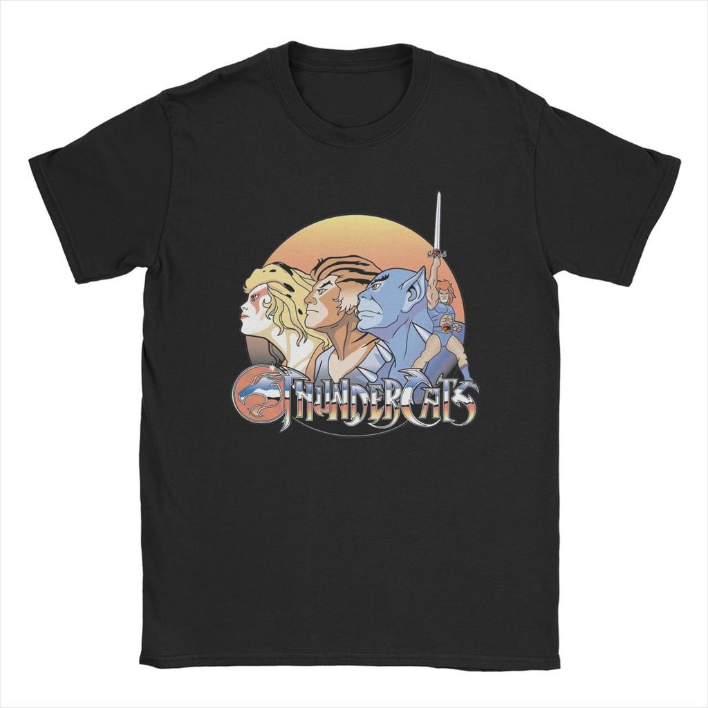 Thundercats T-Shirts Men Novelty Pure Cotton Tee Shirt Round Neck Short Sleeve T Shirts 5XL Clothing