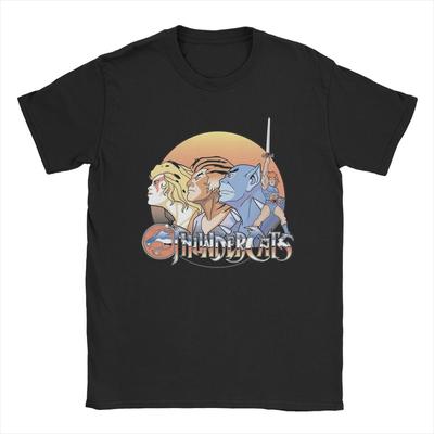 Thundercats T-Shirts Men Novelty Pure Cotton Tee Shirt Round Neck Short Sleeve T Shirts 5XL Clothing