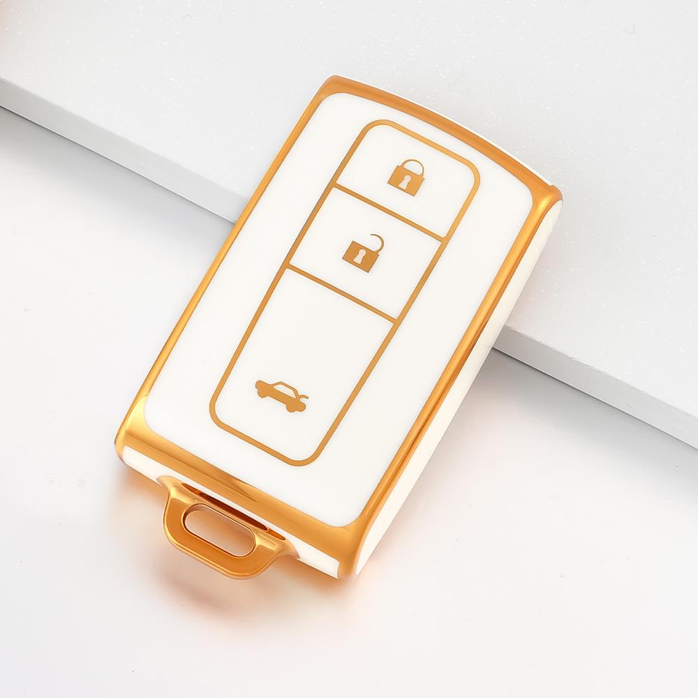 

3 Buttons Car Remote Key Case Fob Cover Shell for Toyota Prius 2004 2005 2006 2007 2008 Corolla Verso Camry Key Protector Holder біле золото кольору
