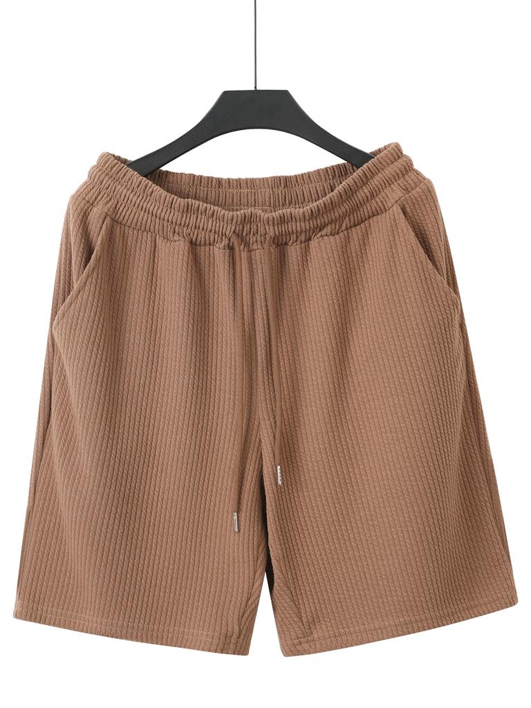 Mens Summer Jacquard Loose Casual Sports Beach Shorts