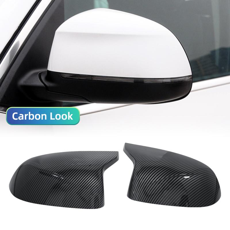 New White Style Black Carbon Fiber Look Exterior Rearview Side Mirror Cover Cap Shell for BMW X3 F25 X4 F26 X5 F15 X6 F16-2018