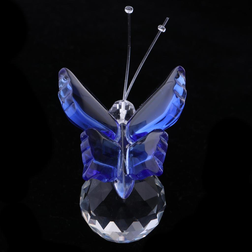 2 Inch Crystal Butterfly Figurine Collectible With Ball Paperweight Ornament