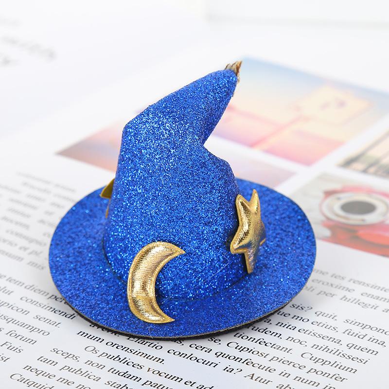 Halloween Bow Hairpin Party Hat Props Witch Hat Small Pointed Hat Accessory