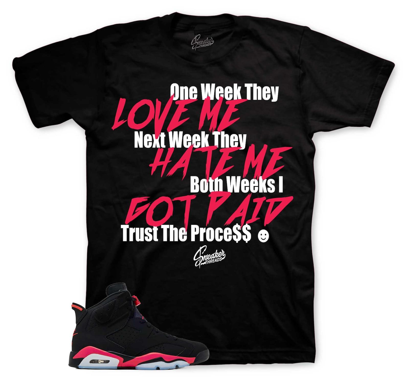 Shirts To Match Retro 6 infrared Salesman - Trust The Process Shirt S