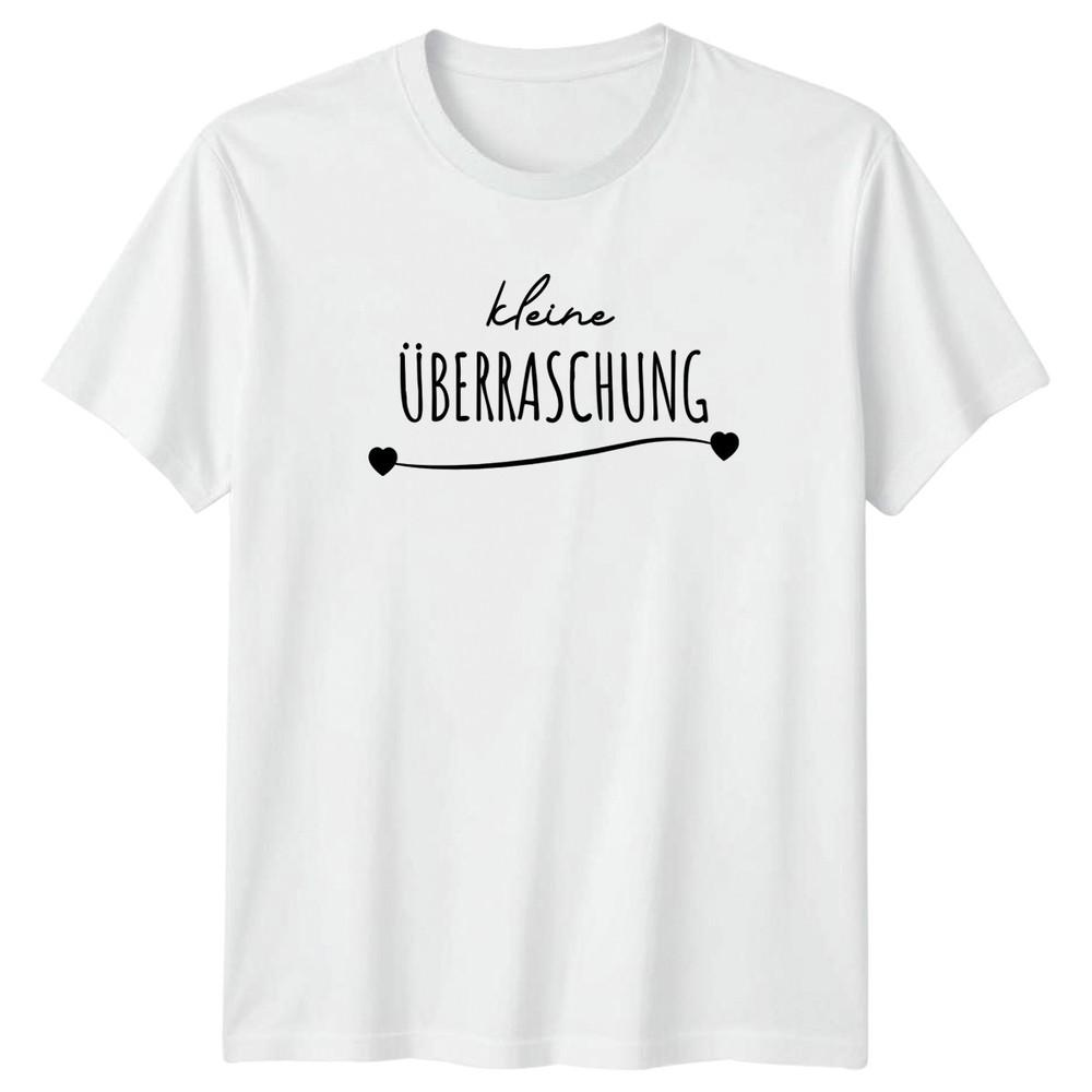 Kleine Uberraschung Unisexs TShirt Baby AnnounceUnisext Parenting Gift For Her S