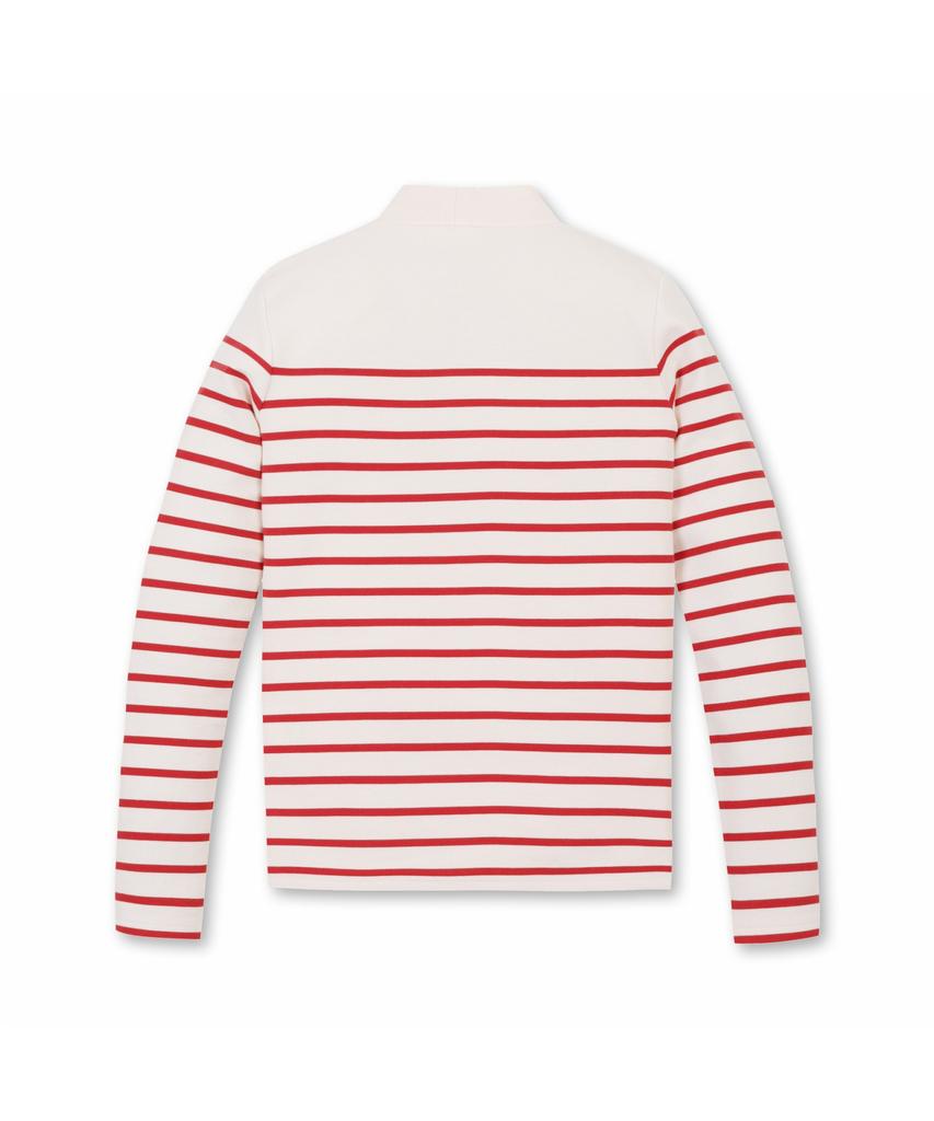 Goldeunbeeo (W) Mock-Neck Striped T-Shirt G5Tam26161Bex