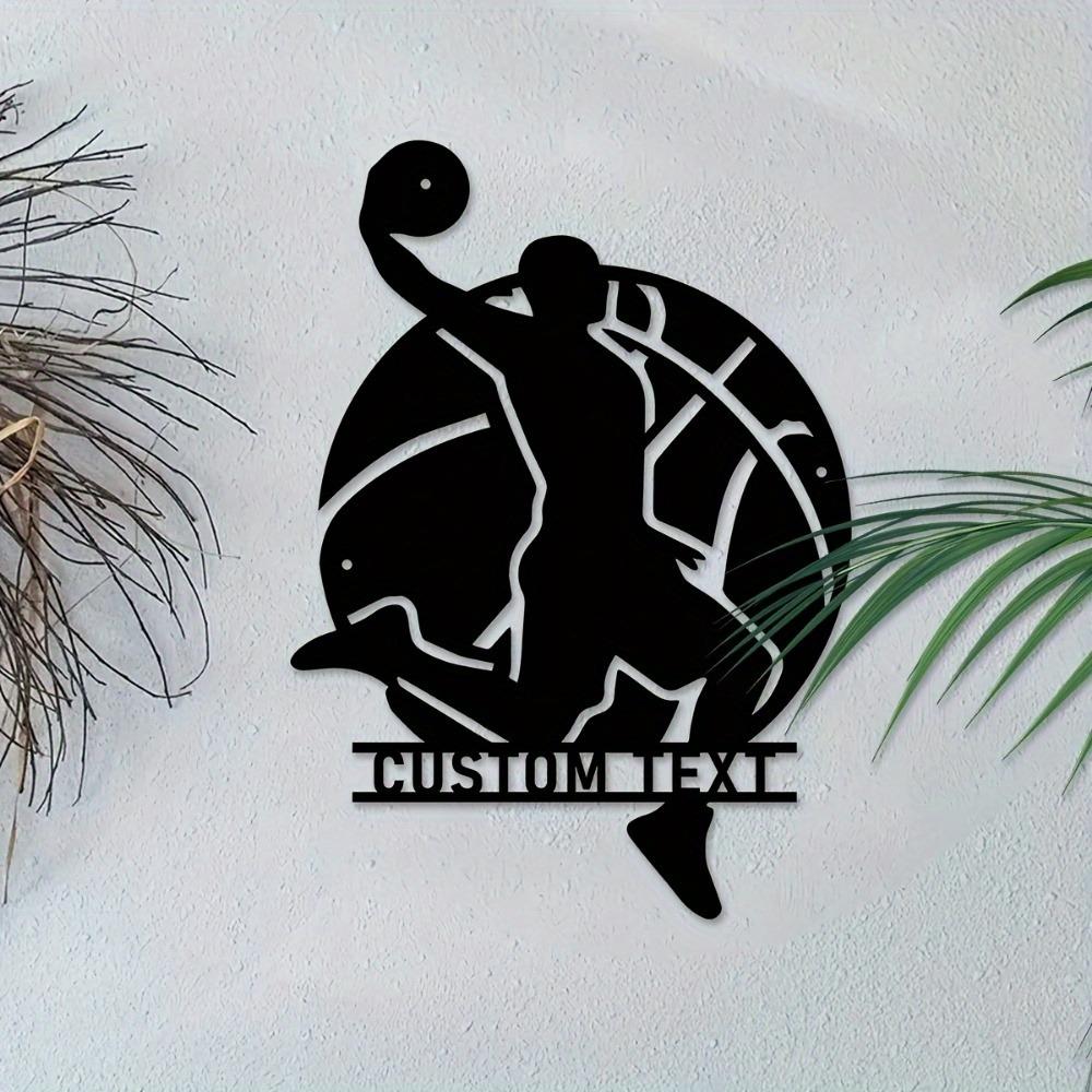 Metal Sign Basketball Player Wall Art Home Decor Personalized