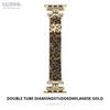 Luxury Leopard Print Resin Metal Strap For Apple Watch Ultra3 Band 49mm Slim Strap for iWatch Series 11 10 9 8 SE3 38/40/41/42/44/45/46 Woman Bracelet