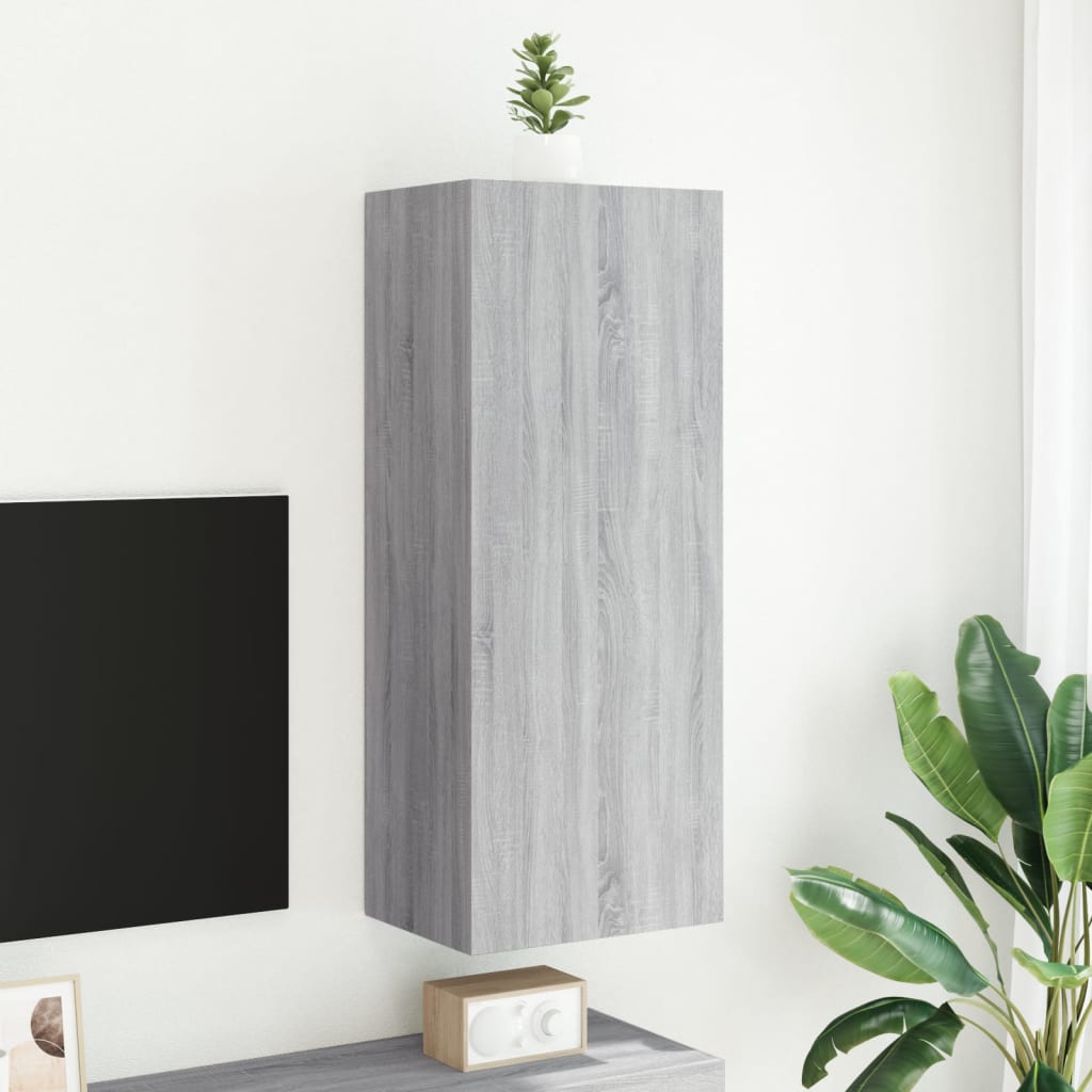 Vidaxl Ścienna Szafka Tv, Szary Dąb Sonoma, 40,5X30X102 Cm