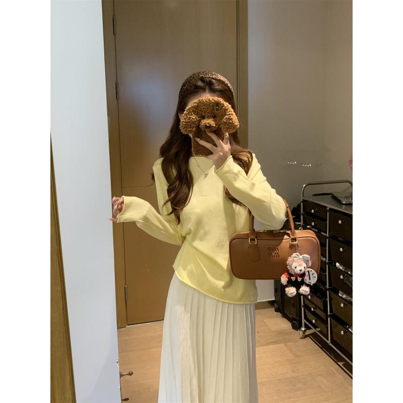 Early autumn knitted sweater, new bottoming shirt, long-sleeved thin top inside, autumn and winter high-end sweater