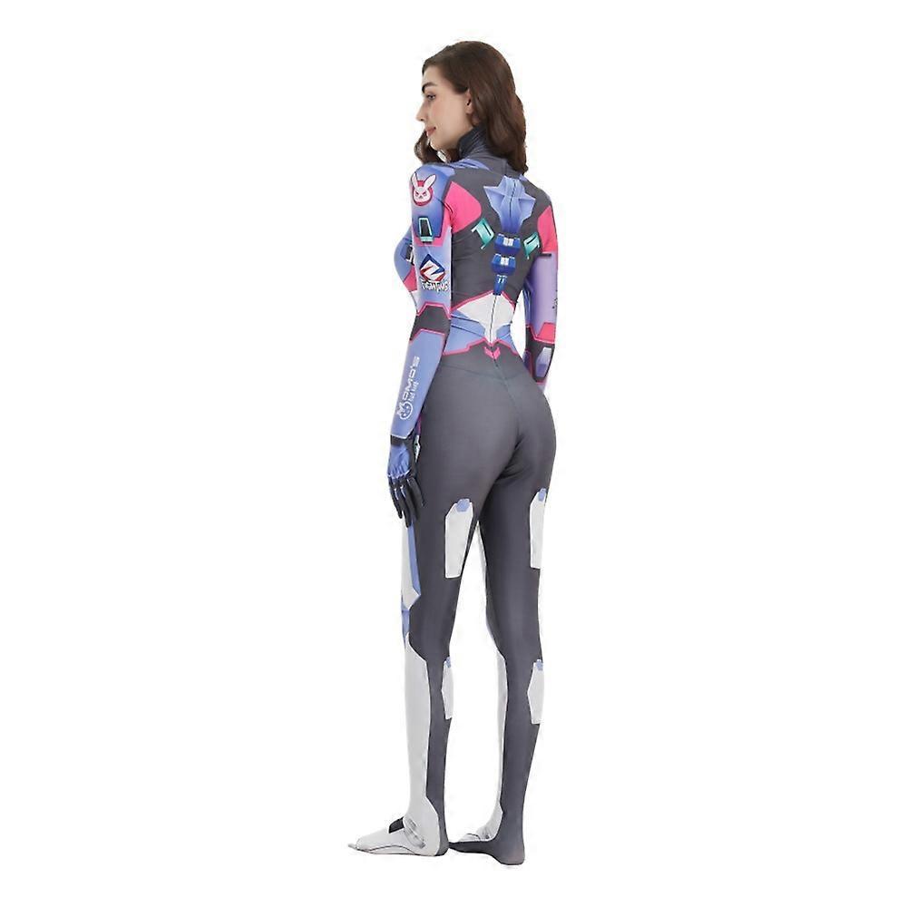 Overwatch 2 Widowmaker D.va Cosplay Kostüm Lycra Bodysuit für Kinder Erwachsene