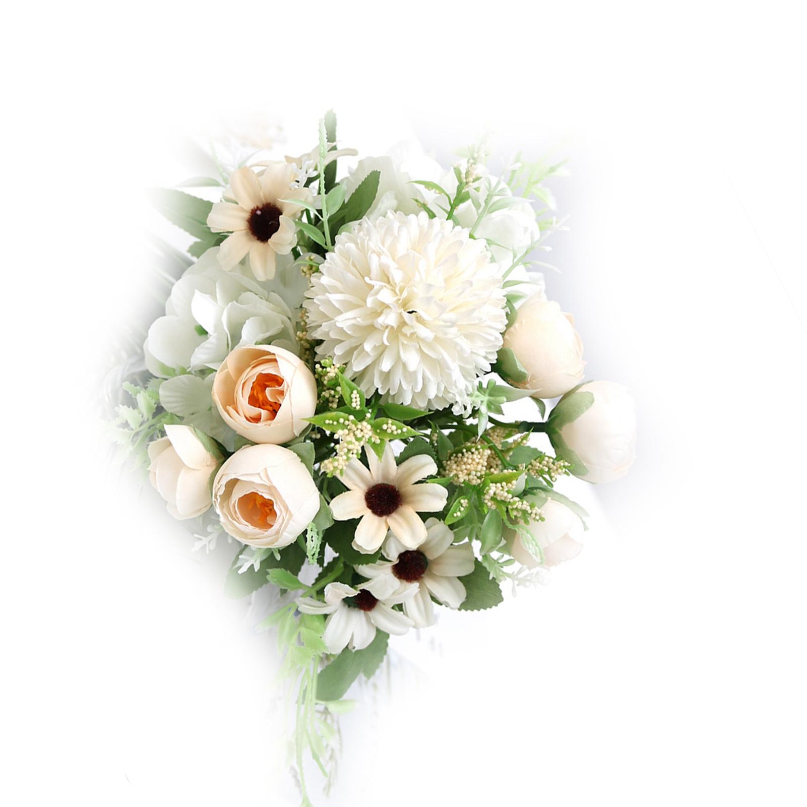 

Fake Flower Ball Vivid Details Long Lasting Silk Simulation Flower Ball Arrangement Bouquet for Photography Champagne шампанского