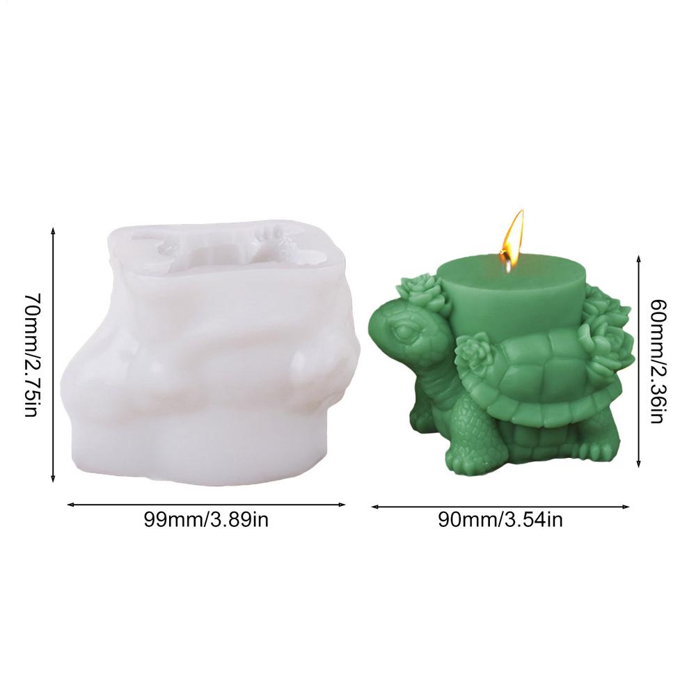 3D Candle Silicone Mold Succulent Turtle Diffuser Stone Ornament Resin Animal Moulds Cake Clay Making Crafts Accessories