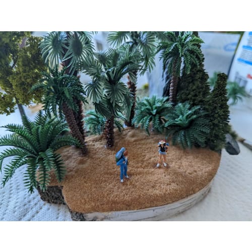 36 Palm Trees, 3-16cm HO Gauge, HO Gauge Model Trees, Perfect for Miniature Gardens, Dioramas, Landscapes, Railway Models, and Architectural Models. P