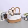 Portable Woven Cotton Rope Storage Basket - Nordic Style