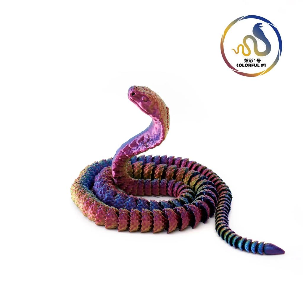 25cm 3D Printed Snake 3D Printed Figure Desk Accessories Toy for Kid 3D Printed Dragon Room Desktop Ornament Office Accessories