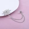Crystal Rhinestone Star Brooch Lapel Pin Suit Shirt Badge Tassel Chain Corsage For Men Women Jewelry Clothing Accessories