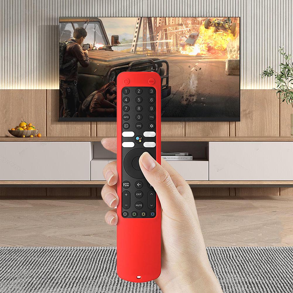 Silicone Case Remote Control Cover Anti-Scratch TV Remote Cover with Anti-lost Lanyard Protective Skin Sleeve for Xiaomi XMRM-ML