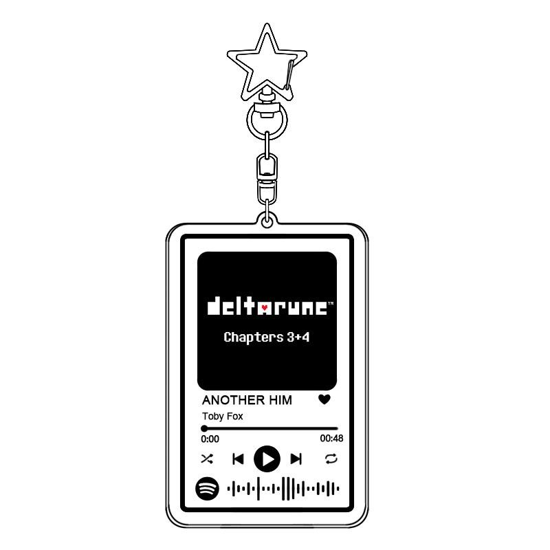 Deltarune Musik Schlüsselanhänger Exquisit Student Lied Folge deinem Körper Rucksack Dekoration Anhänger Dekoration Schlüsselanhänger Geburtstagsgeschenk black