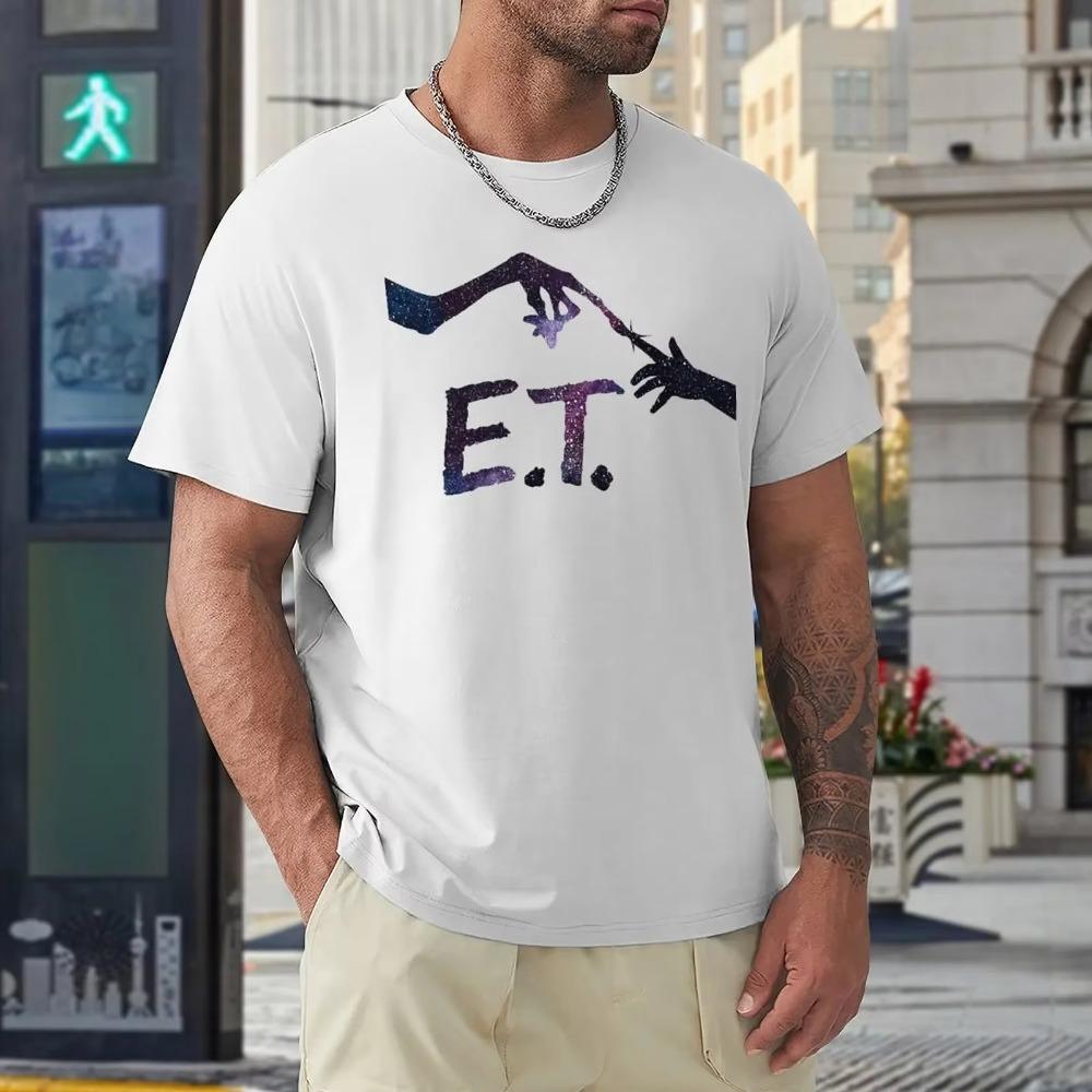 E.T. Movie For Sale T-shirt Round Neck Movement  Cool Top Tee Graphic Fitness USA Size