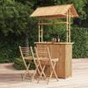 341741 vidaXL Bar Furniture 3 Pcs Bamboo