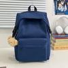 Schoolbag Japanese solid color versatile nylon backpack schoolbag female Korean version high school lightweight backpack college students ins 