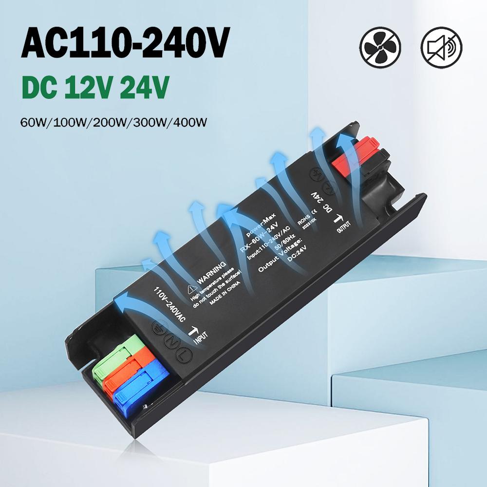 12V 24V LED Transformer 60W 100W 200W 300W 400W Switching Power Supply 110V 220V 230V AC to DC Adapter Driver Acssories