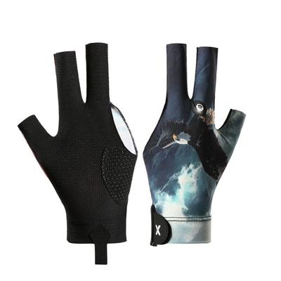 Guante Antideslizante de Tres Dedos Elástico para Snooker Billar Accesorios de Fitness