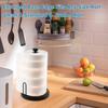 Damped Stainless Steel Paper Towel Holder No-Drill Kitchen Desktop Rack