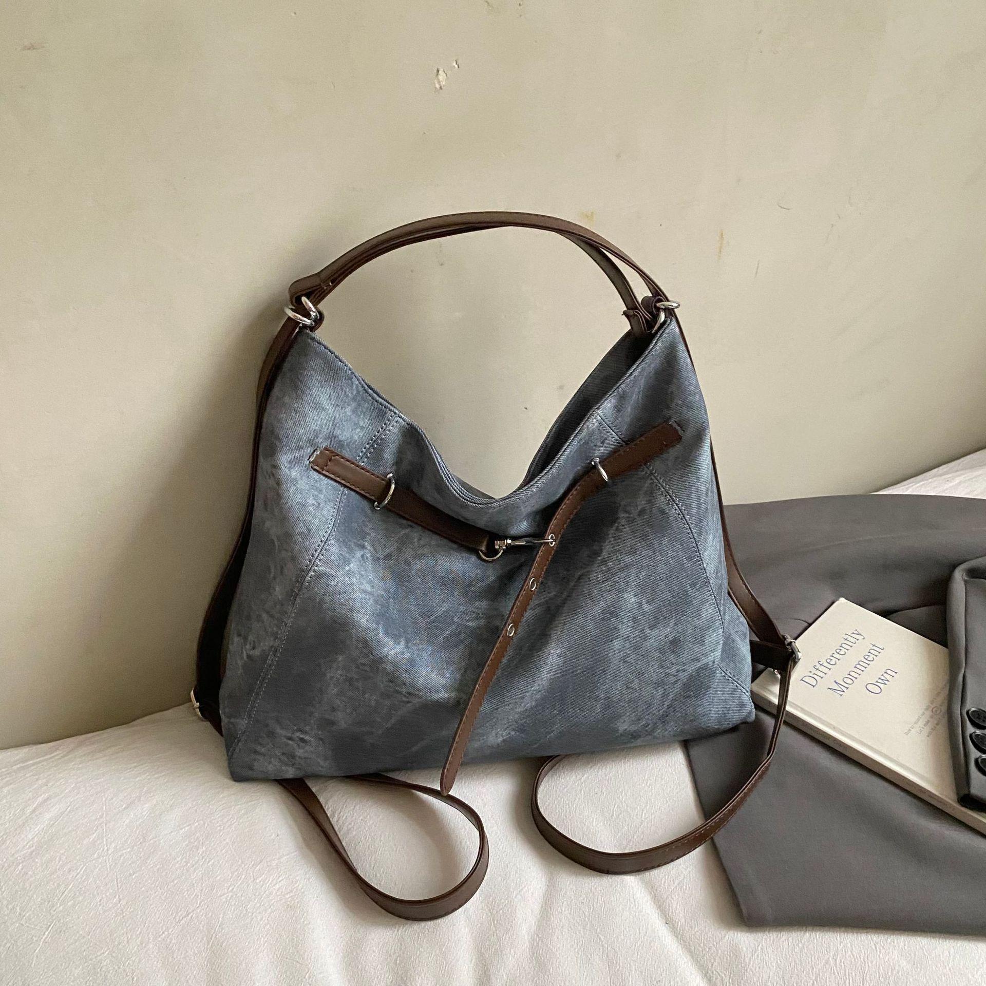 

Women s Large 2025 Vintage Style Tote & Crossbody Backpack