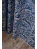 Imanqi Yun Blue Butterfly Jacquard Tassel Semi-Blackout Curtains for Kitchen or Bay Window