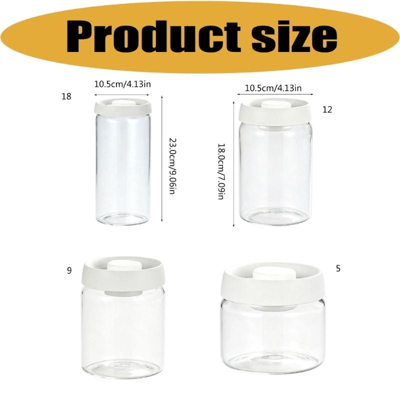 Glass Coffee Storage Jar with Sealed Lid and Broad Opening, Clear Countertop Holder for Daily Home Coffee Storage