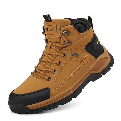 New Autumn Men's Boots Fashion Outdoor Hiking Boots Waterproof Leather Men's Work Boots Non-slip Men Desert Ankle Boots Sneakers
