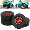 4 Pieces RC Car Tires Wheel Rims Radio Control Tires Rubber Tires Easy to Install for WPL C14 C24 B14 B24 B16 B36 RC Car Modification DIY RC Car DIY