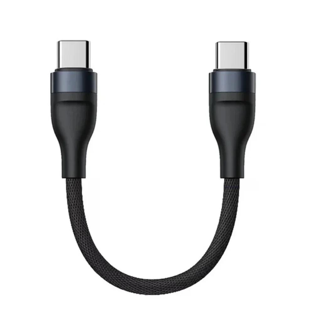 Cavo di Ricarica Rapida Dati USB C-Type C Corto da 61W 1.11M per iPhone 16 17 Huawei Samsung Xiaomi Power Bank Portatile Tablet