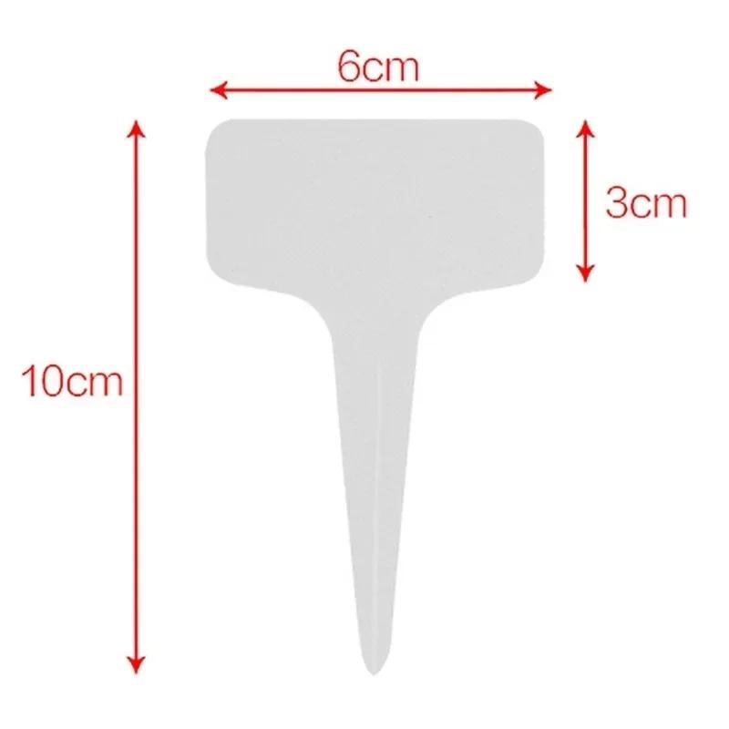 20pcs/lot 6 x10cm Plastic Plant T-type Tags Markers Nursery Garden Labels Decoration