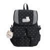 Mochila escolar coreana suave linda lunares cuadros conejo color crema fresco estilo universitario mochila para estudiante de secundaria