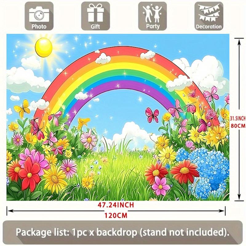 1Pcs Rainbow And Sun Pattern Decoration Background Backdrop Decorations For Photo Studio Photo Booth Party