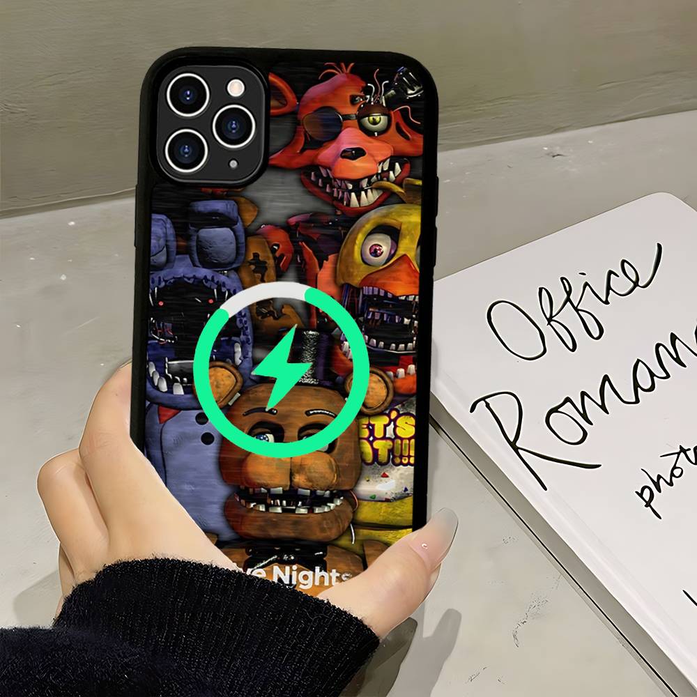 Game F-Five N-Nights At F-FreddyS Magnetic Wireless Phone Case For IPhone 17 16 15 14 13 12 11 Pro Max Plus Mag Phone Cover
