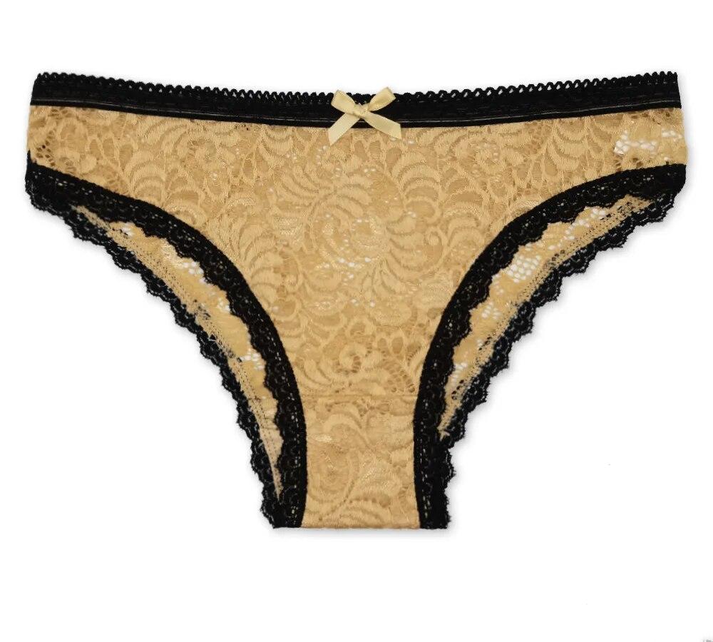 Chiloți din bumbac damă sexy din dantelă slip transparent chiloți lenjerie lenjerie intimă feminină 6 buc/set