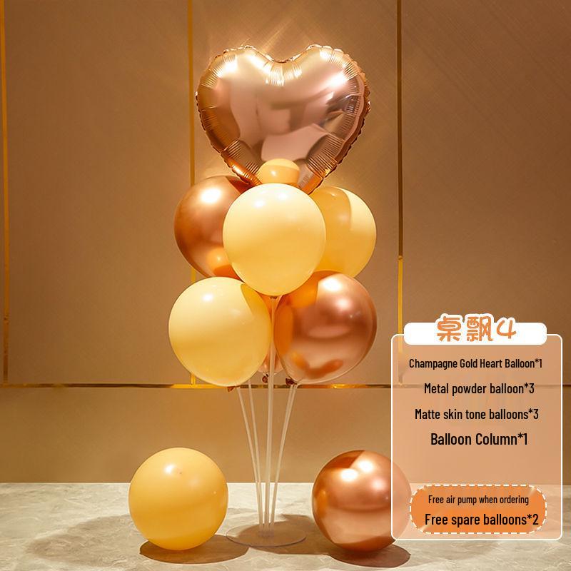Alla hjärtans dag Ballongpelardekoration för fester: Idealisk för bröllop, födelsedagar och evenemang. Perfekt för en romantisk atmosfär.